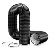 Aygrochy 150mm PVC Abluftschlauch, 3 Meters Lüftungsschlauch mit 2...