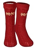 Harry Potter Hüttensocken - Strick Haussocken mit Sherpa Futter für Herren...