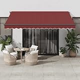 IKAYAA Elektrische Gelenkarmmarkise 400 x 300 cm, mit LED, Markise,...