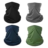Zegnuem 4 Stück Multifunktionstuch Schlauchschal, Atmungsaktiv & Elastisch,...