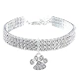 RayMinsino Haustierhalsband mit Diamanten, Verstellbarer Kristalldiamant...