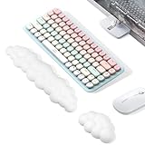 CHRI Handballenauflage Tastatur Maus Set White Cloud Tastatur-Handgelenkauflage...