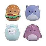Squishmallows Micromallows SQMM0066-4er-Pack, superweiche Mini, 6.5 cm...