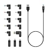 aceyoon Universal DC Netzteil Adapter, 13 Stück 90 Grad DC Hohlstecker und 1M...