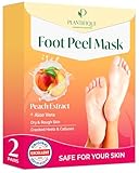 Plantifique Fußmaske - Hornhaut Socken - 2 Paar Pfirsich Fussmaske...