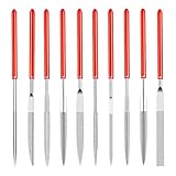 Treki 10 Stück Mini Diament Nadelfeilen Set 2x100 MM Klein Schlüsselfeile in...