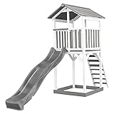 AXI Beach Tower Spielturm aus Holz in Weiß & Grau | Spielhaus für Kinder mit...