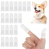 Sibba Hundezahnbürste 20 Stück Haustierzahnbürste Fingerzahnbürsten 360º...