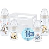 NUK First Choice+ Babyflaschen Starter Set | 0–6 Monate | 4 Flaschen mit...