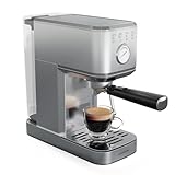 Klarstein SteelPresso Slim Siebträgermaschine – 20-Bar, 1350W, Edelstahl,...