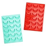 2 Stück Vanillekipferl Backform, 18 Mulden Backblech Vanillekipferl Silikonform...