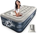 iDOO Luftbett 1 Person,Luftmatratze Selbstaufblasend Gästebett mit Integrierter...
