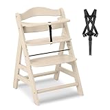 hauck Alpha+, Vanilla - Mitwachsender Holzhochstuhl aus Buche für Kinder ab 6...