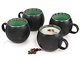 Sänger | Cappuccinotassen Palm Beach, 4-teiliges Cappuccinotassen Set aus...