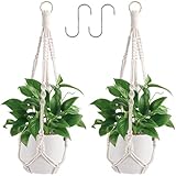 Anuvice 2 Stück Makramee Blumenampel, Blumenampel HäNgend Innen, HäNgetopf...