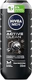 NIVEA MEN Active Clean Duschgel, pH-hautneutrale Pflegedusche für Männer mit...