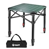 VILLEY Aluminium Klapptisch mit Tragetasche, klappbarer Campingtisch aus Alu,...
