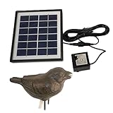 Storm's Gartenzaubereien Wasserspeier Spatz mit Solar- Pumpe, 2 Wahl Gusseisen...