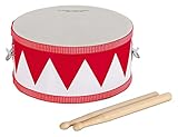 Classic Cantabile Kindertrommel aus Holz - Musikinstrument zum Trommeln und...