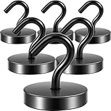 Neosmuk Magnethaken Schwarz,47kg Magnet Haken Extra Stark für Spind...