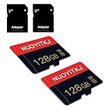 2 Pack 128 GB Memory Card -Kartenklasse 10 Speicherkarte mit -Adapter...
