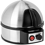 Clatronic® Elektrischer Eierkocher für bis zu 7 Eier | Eierkocher Edelstahl...