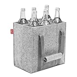 achilles Flaschentasche 6 Fächer je 1,5 Liter – 100% recycelter Filz –...