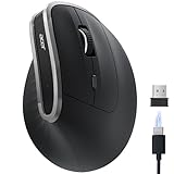 acer 2.4G Ergonomische Maus, Vertikale Optische Maus Kabellos 1600 DPI,...