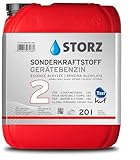 Storz 2T Gerätebenzin - 20 Liter Kanister | Sonderkraftstoff | Alkylatbenzin...
