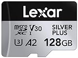 Lexar Silver Plus Micro SD Karte 128GB, Bis zu 205 MB/s Lesegeschwindigkeit,...