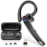 Bluetooth Headset V5.4, Wireless Freisprech Telefon mit CVC 8.0/ENC Dual Mic,...