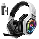 Ozeino OW810 Gaming Headset, Type-C & USB Schnittstelle 2.4GHz Wireless Headset...