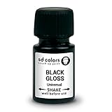 SD COLORS Ausbesserungslack, universell, Lackstift glänzend, Schwarz, 8 ml,...