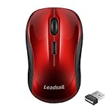 LeadsaiL Maus Kabellos, 2.4G Wireless Maus Leise mit USB Empfänger, 1600 DPI...