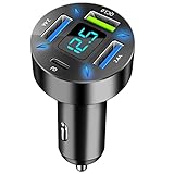 4-Port USB C Auto Ladegerät Zigarettenanzünder Adapter, 50W QC3.0,PD...