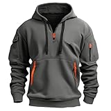 BOLUOBAO Zipper Hoodie Herren Sweatshirt mit Reißverschluss Pullover Langarm...