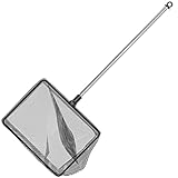 Pawfly 14cm Aquariu Fischkescher mit ausziehbarem Edelstahlgriff Größeres...