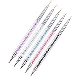 5 Stück Nagel Pinsel Set, Nageldesign Pinsel, Nail Art Dotting Tools,...