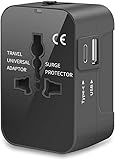 Reiseadapter Weltweit Universal Reisestecker, Internationaler Steckdosenadapter...