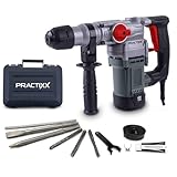 Practixx 3in1 Bohrhammer PX-BH-5 Abbruchhammer mit 5 Joule & 1050W | 28mm...