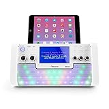 AUNA DiscoFever LED Edition - Karaoke Anlage, Karaoke Maschine mit Bluetooth,...