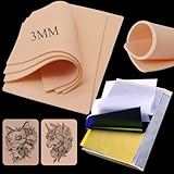 25 Stück Kunsthaut Tattoo Übungshaut 3MM und Tattoo Stencil Papier, Rayyl 5...