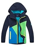 YOUNGSOUL Kinder Regenjacke mit Farbblock Mädchen Jungen Übergangsjacke...