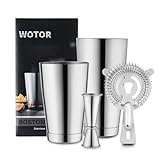 WOTOR Boston Cocktail Shaker Set, 18 oz & 28 oz Edelstahl Shaker Dosen mit...