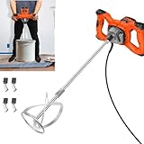 Rührwerk für Farbe,Putz & Estrich, Farb-Mörtelrührer, 2600W Tragbarer...