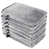 PHOGARY 8 Stück Mikrofaser-Waschhandschuhe, Flanell, weicher Waschhandschuh,...