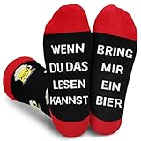 Gemtte Lustige Socken Herren Geschenke für Papa, Fun Bier Socken 40-46,...