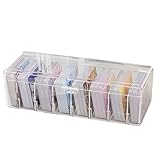 LdawyDE Karteikarten Box, 24,8 x 10 x 7,5 cm Karteikasten mit Abnehmbaren...