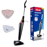 Vileda Steam Plus Dampfreiniger mit PowerPad und Mikrofaser-Ersatzbezug,...