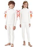 WOWENY Unisex Kinder Thermo Unterwäsche Set für Jungen und Mädchen, Langarm...